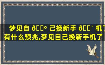 梦见自 🐺 己换新手 🌴 机了有什么预兆,梦见自己换新手机了有什么预兆嘛